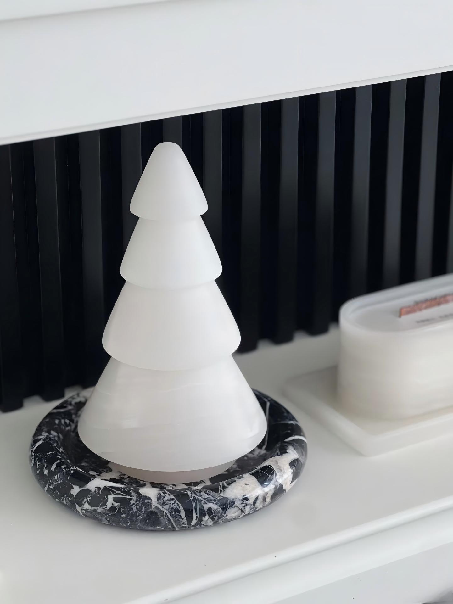 Borschely Christmas tree of  scented candle with marble