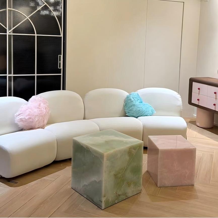 Borschely brand marble plinth table for luxury lifestyle